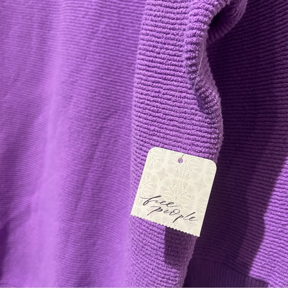 SOLD!! NWT Free People Ottoman Sweater in Glowing Grape - Picture 2 of 6
